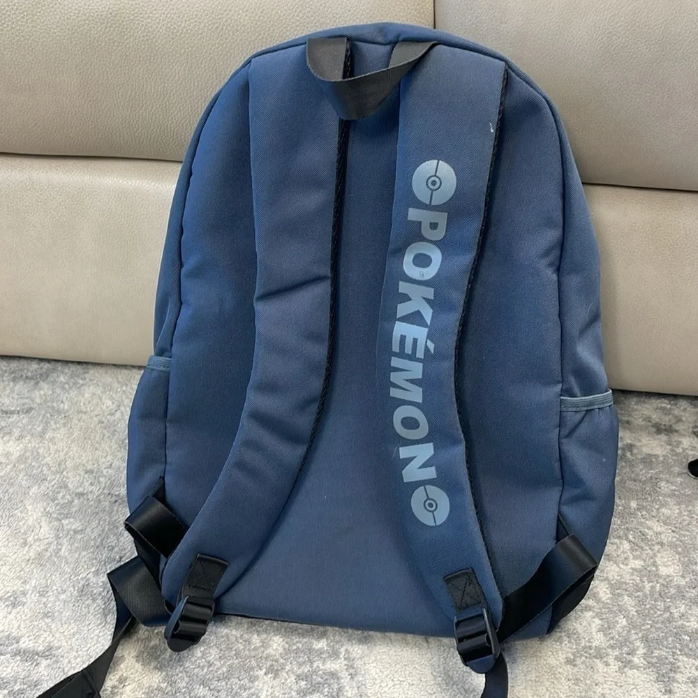Recycled Pokemon Backpack Pikachu Grey Gray School